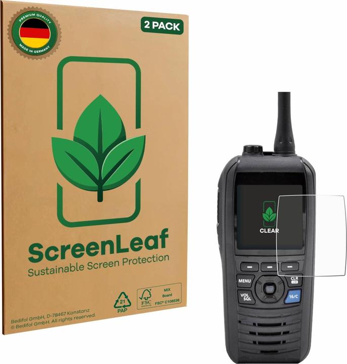 ScreenLeaf Pellicola protettiva, Proteggi Schermo Sostenibili, Clear, Antigraffio