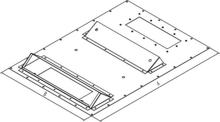 Produktbild Triton Zusatzblende für die Montage der Klimaeinheit X1 X2 längs auf dem Verteiler B 60