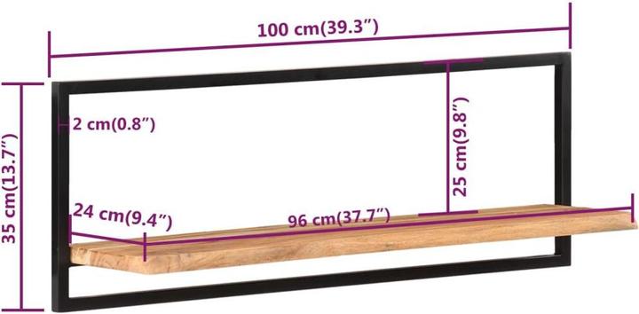 Immagine prodotto vidaXL Wandregal (100 x 24 x 35 cm)