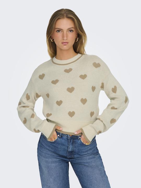 Immagine prodotto JdY Knit Fit Scollo rotondo Polsini a coste Pullover Maglione lavorato a maglia (L)