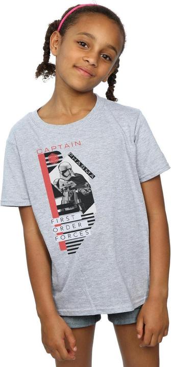 Actual product image Star Wars Girls The Last Jedi Captain Phasma Cotton T-Shirt (140, 146)