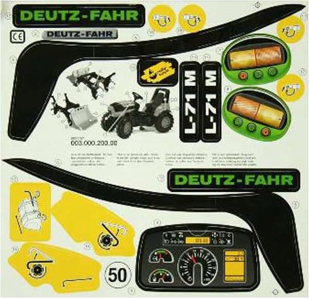 Produktbild Rolly Toys Aufkleber für Deutz Agrotron