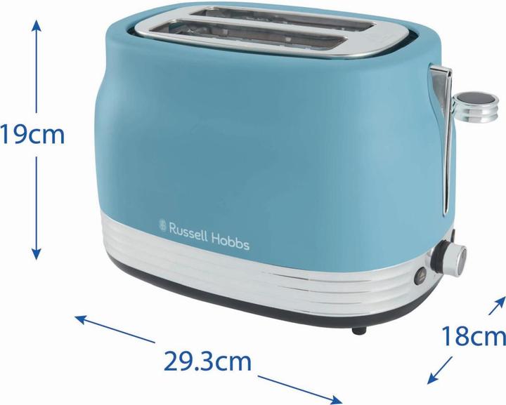 Actual product image Russell Hobbs Hanley Toaster, Retro Blue (28651-56)