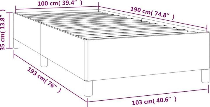 Produktbild vidaXL Bettgestell (100 x 190 cm)