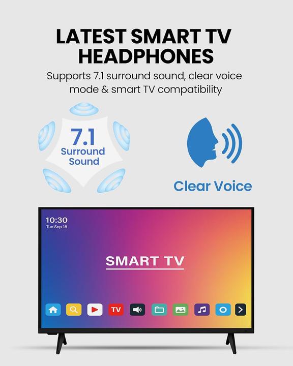 Image du produit Avantree Eon 3D 7.1 Surround-Bluetooth-Kopfhörer (ANC, 60 h, Sans fil)