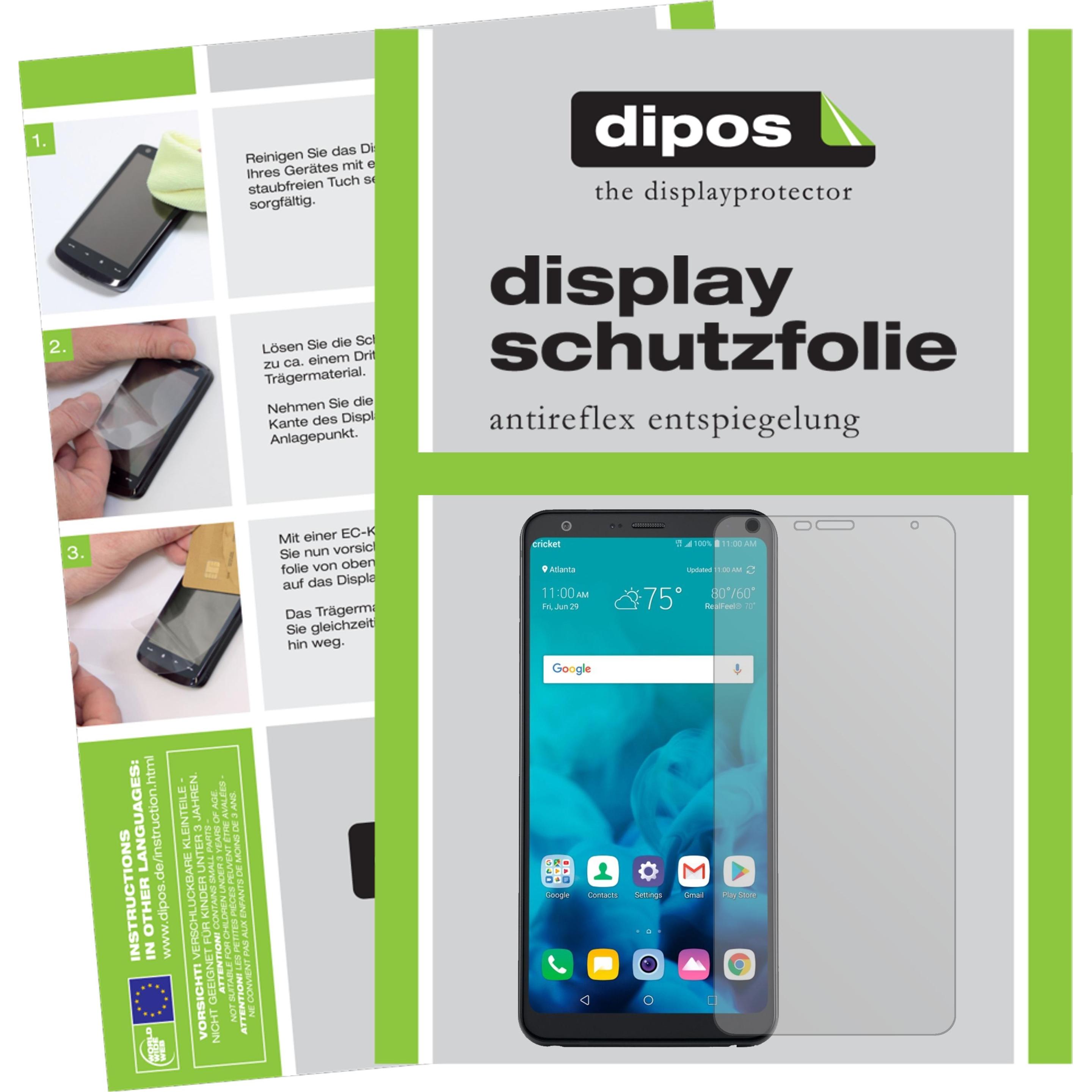 Dipos Displayschutzfolie Antireflex (5 Stück, LG Stylo 4), Smartphone Schutzfolie, Transparent