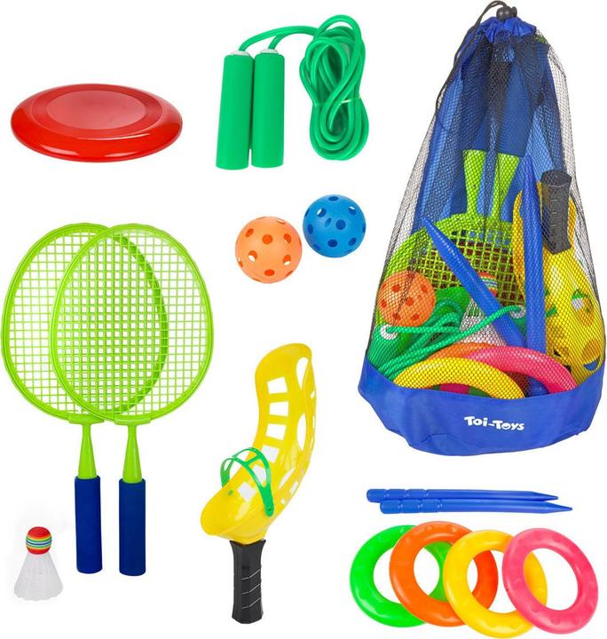 Immagine prodotto Toi-Toys Outdoor-Spielzeugset in Aufbewahrungstasche - 15-teilig.