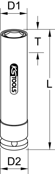 Produktbild KS Tools 1/2 Spezial-Alu-Felgen Kraft-Stecknuss. XL. 17mm (17 mm)