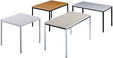 Produktbild kaiserkraft Rechtecktisch, Rundrohr kunststoffbeschichtet (1600 x 800 x 740 mm)