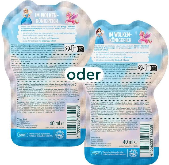 Actual product image Kneipp Naturkind Bubble Bath Cloud Queen (Bubble bath, 40 ml)