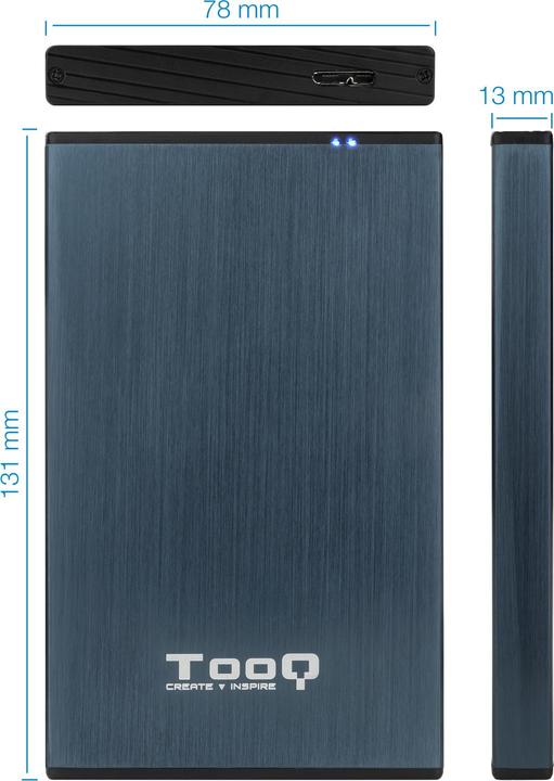 Productafbeelding Tooq Technology TQE-2527PB HDD-behuizing voor opslagschijven Zwart (2.5")