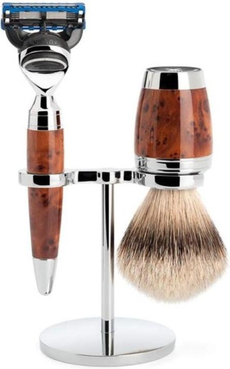 Immagine prodotto Mühle Set da barba Stylo Series con peli di tasso Silvertip - Compatibile con le lame Gillette - Thuja