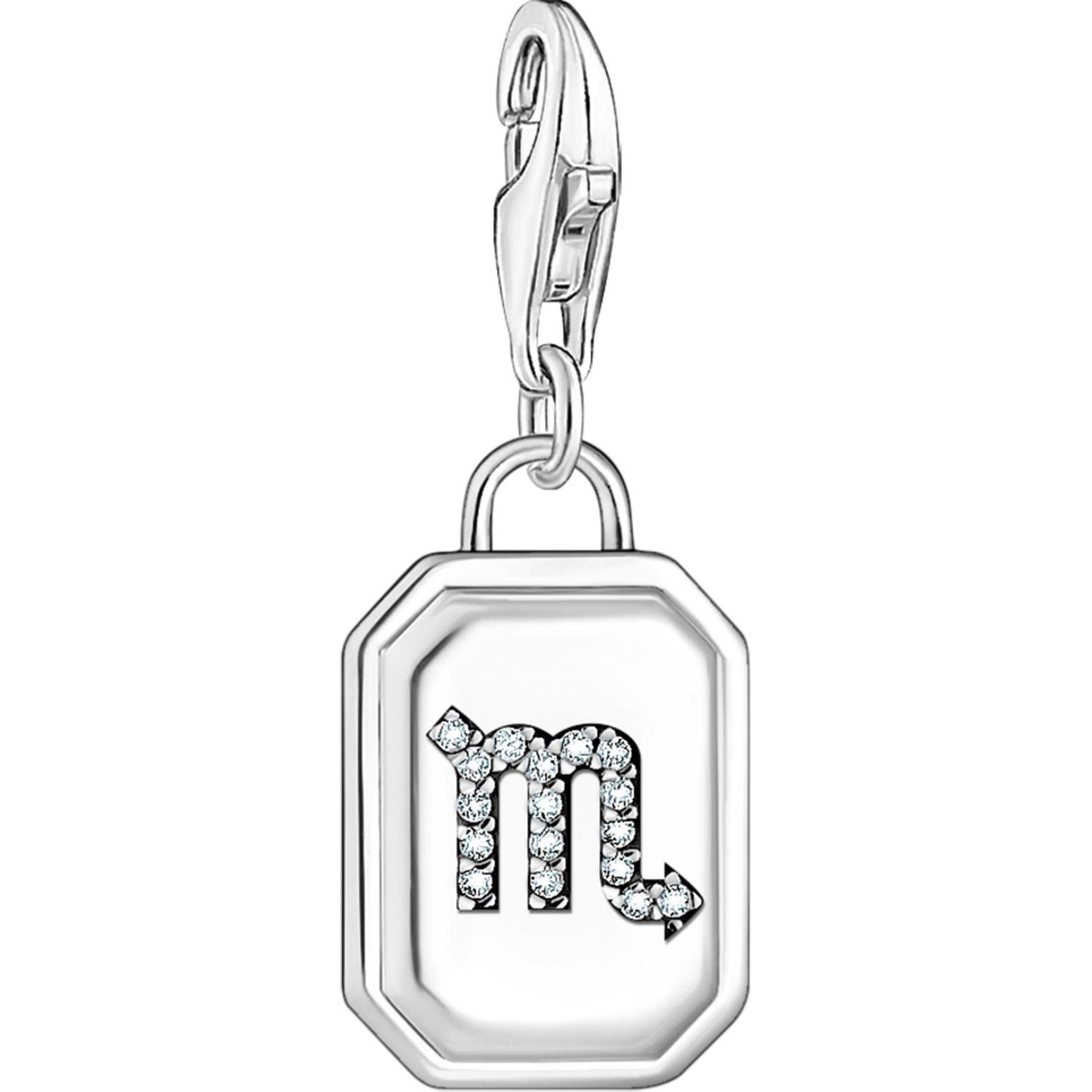 Thomas Sabo, Kettenanhänger, Charm-Anhänger Sternzeichen Skorpion mit Steinen Silber, (925er Silber)