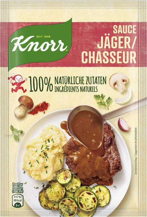 Image du produit Knorr 100% naturel sauce chasseur sachet, pour la viande et les plats de pommes de terre (32 g)