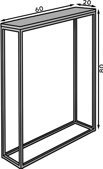 Actual product image ADRK Furniture Lucas (60 x 20 x 80 cm)