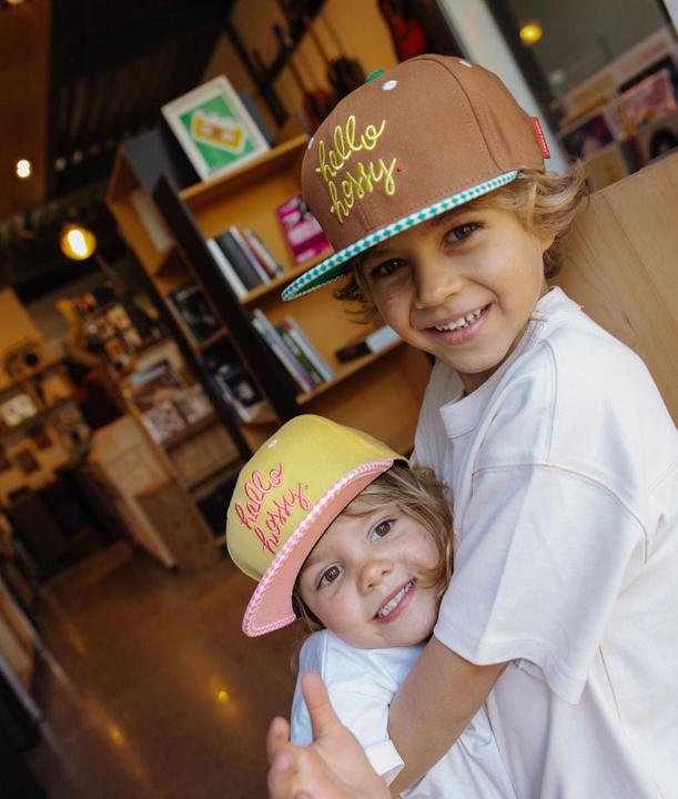 Actual product image Hello Hossy Chessy Green Cap - Green / Brown (44 - 48, 52 - 56, 48 - 52)