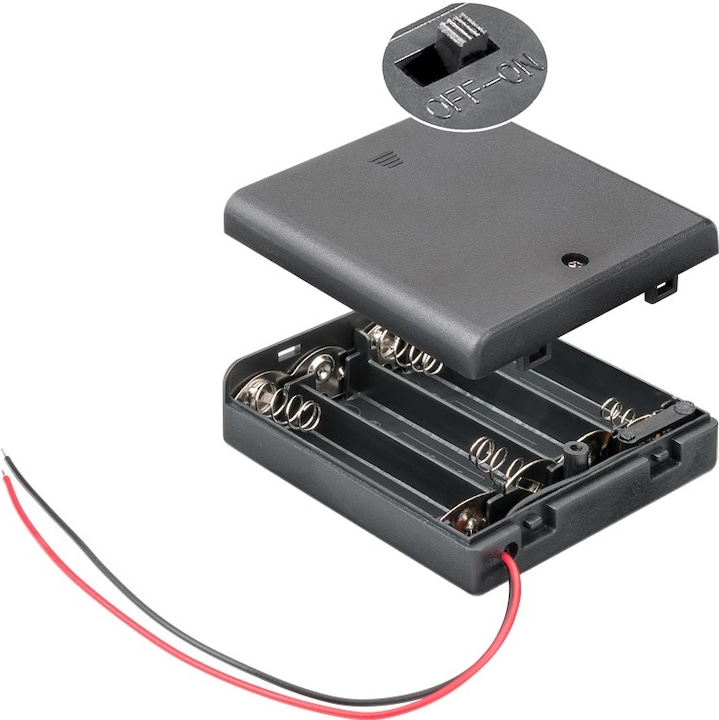 Actual product image Goobay 4x AA AA battery holder