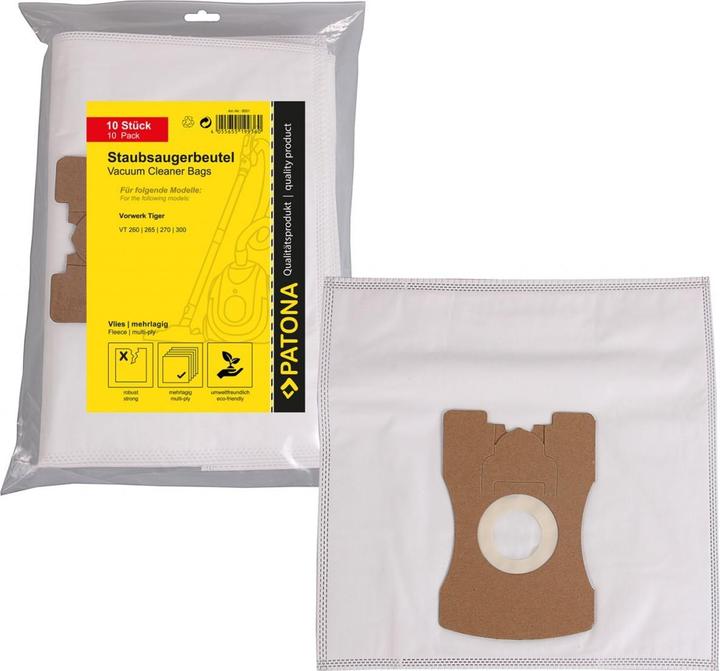 Produktbild Flickbee Staubsaugerbeutel Vlies für Vorwerk Tiger VT260/VT300 (10 Stk.) (10x)