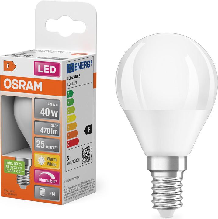Actual product image Osram Superstar Classic P (E14, 4.50 W, 470 lm, 1 x, F)