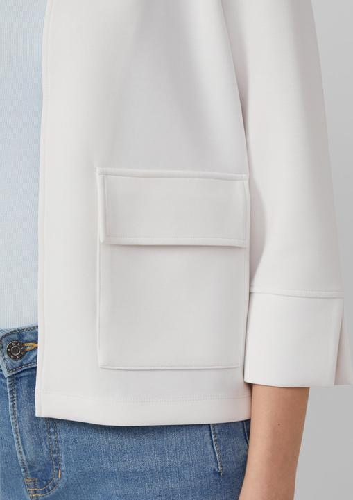 Produktbild s.Oliver Sweatshirt Jacke Cropped Scuba-Sweatshirt-Jacke mit Stehkragen (48)