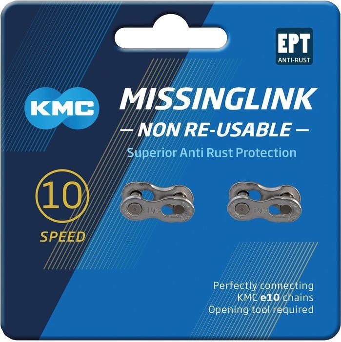 Actual product image KMC Chain lock 10NR EPT (e10) 2pcs/Card (10-speed)