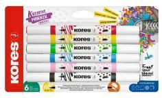 Actual product image Kores Kreative doppelseitige Acrylmarker, 6 Stück (6x)