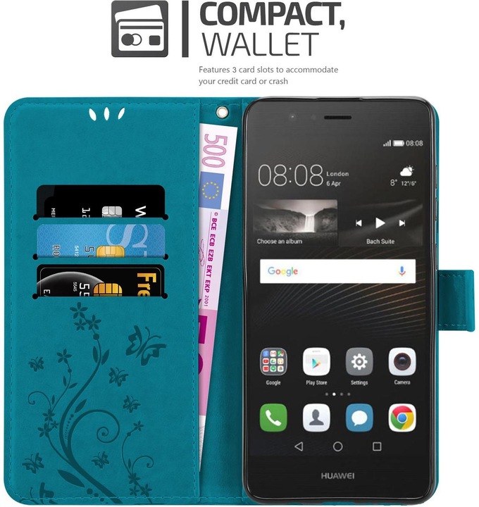 Actual product image Cadorabo Flower Book Cover (Huawei P9 Lite)