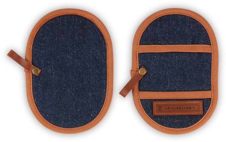 Actual product image Le Creuset Pot handle protector set of 2 (Canvas, Terry, 100% cotton)