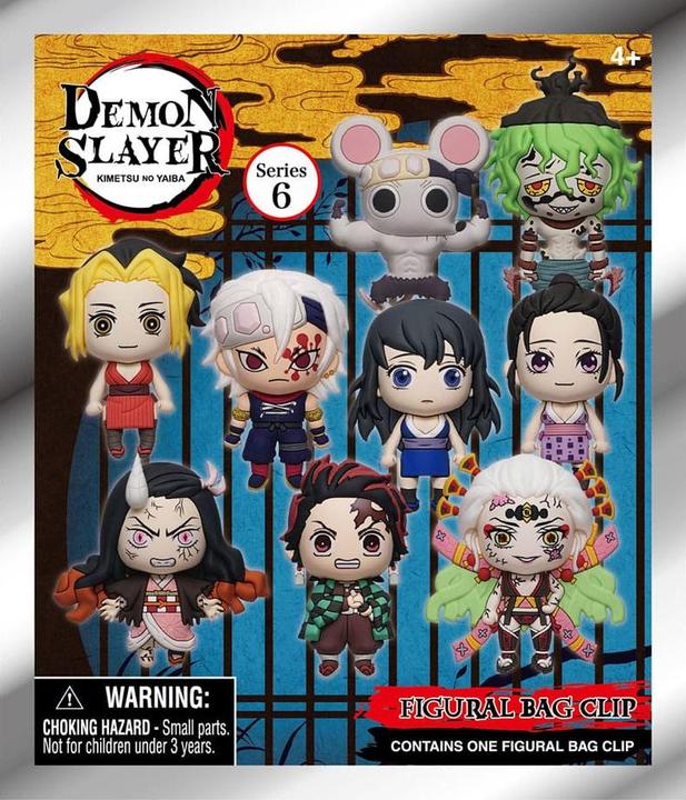 Actual product image Monogram Int. Demon Slayer: Kimetsu no Yaiba 3D PVC Bag Pendant Series 6 Display (24)