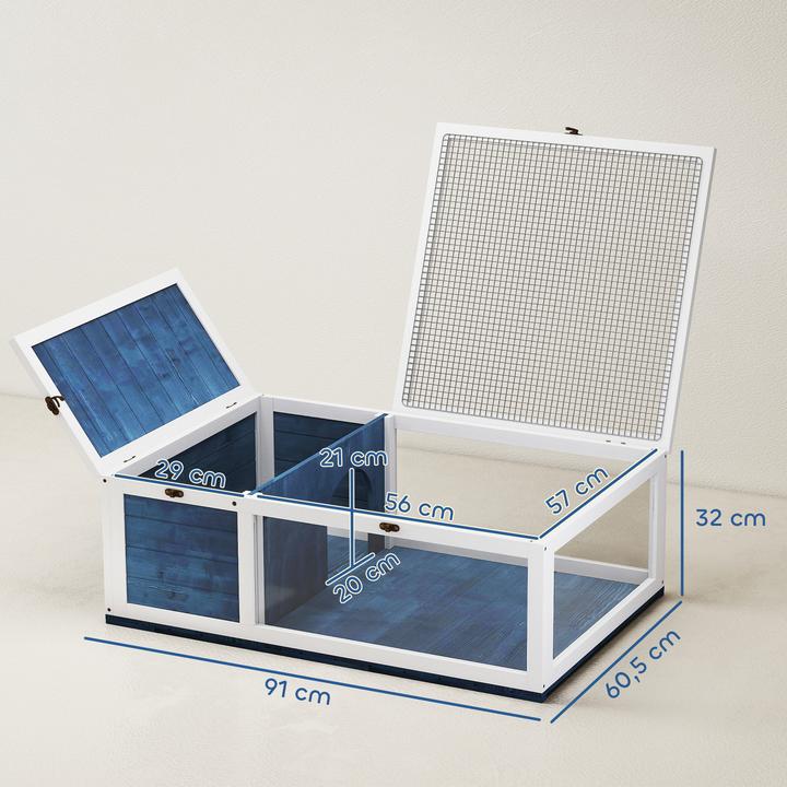 Immagine prodotto PawHut Schildkrötenhaus Tannenholz Blau