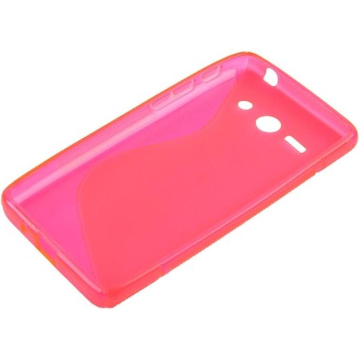Thumbnail - König Design Handyhülle Silikon Case (S Curve) für Handy Huawei Ascend Y530 Pink transparent (Huawei Ascend Y530), Smart...