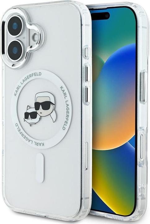 Karl Lagerfeld KLHMP16MHLSKCH iPhone 16 Plus 6.7" biały/white hardcase IML Metal Karl&Choupette Head (Apple iPhone 16 Plus)