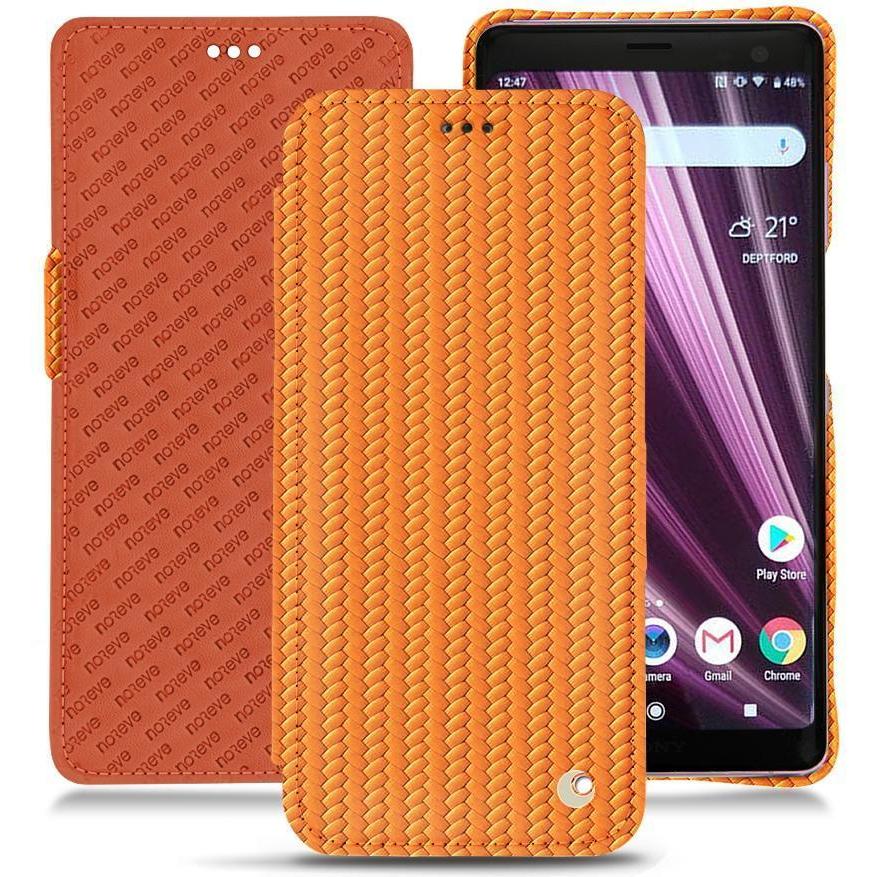Thumbnail - Noreve Lederschutzhülle horizontal (Sony Xperia XZ3), Smartphone Hülle, Orange