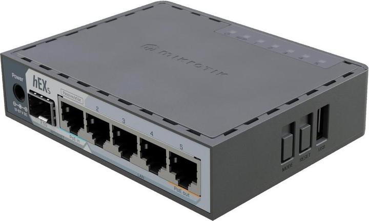 MikroTik hEX S (Version 2025) mit Dual Core 950MHz CPU, 512MB RAM, 2.5G SFP Käfig, 5 x Gi