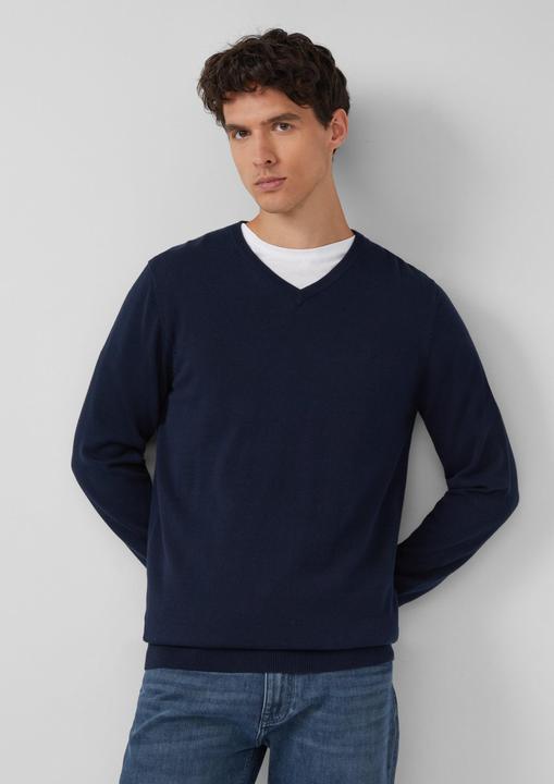Image du produit s.Oliver Strickpullover Strickpullover mit Logo-Stickerei (L)