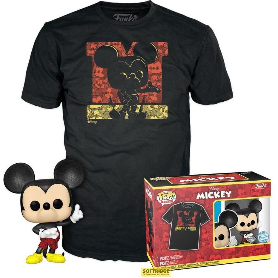 Thumbnail - Funko Disney POP! & Tee Vinyl Figur & T-Shirt Set Mickey(DGLT) Grösse L