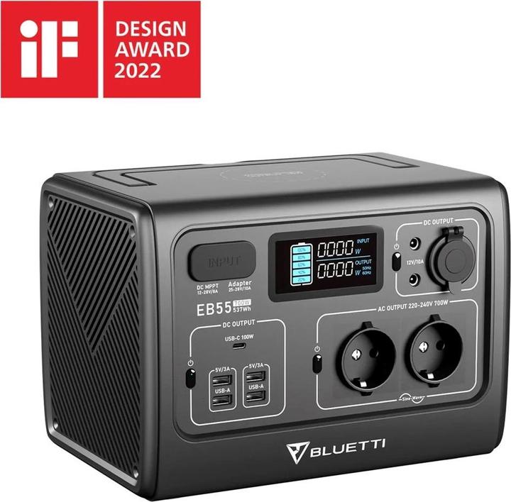 Image du produit Bluetti EB55 (537 Wh, 7.50 kg)