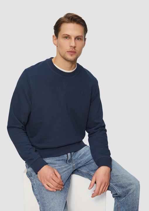 Produktbild S.Oliver Sweatshirt Crew Neck-Sweatshirt aus Baumwollmix mit Logo-Stickerei (XL)