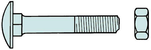 Produktbild Werkstarck Flachrundschrauben DIN 603 (1 Schraube pro Stück, 10 x 40 mm)