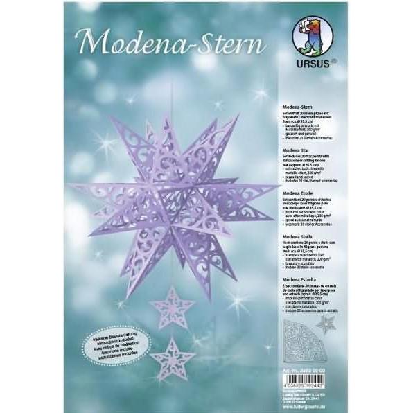Ursus Bastelset Modena-Stern Grace 200g/qm A4 lavendel