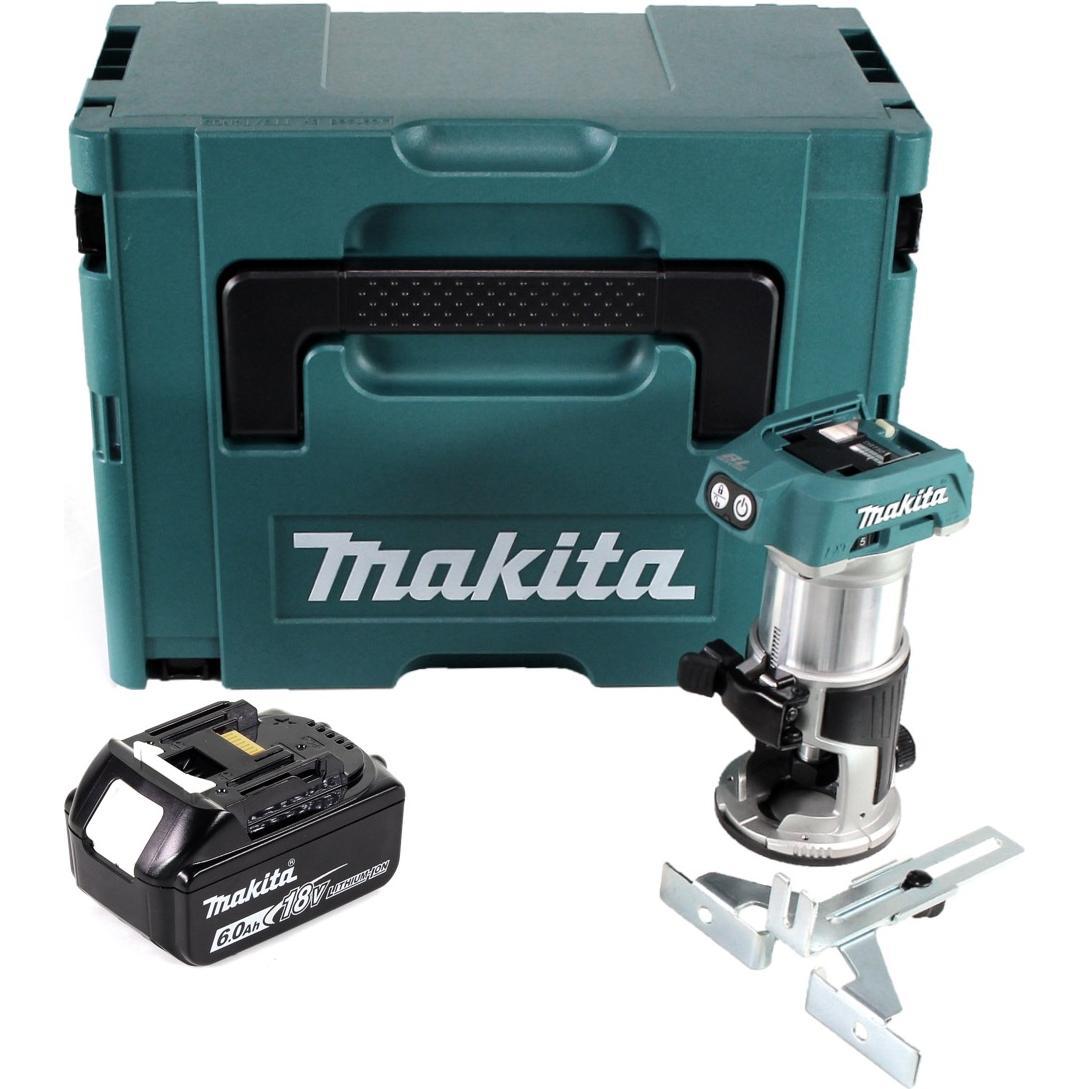 Makita, Fräse, DRT 50 G1J Akku Multifunktionsfräse brushless 18V + 1x Akku 6,0 Ah im Makpac 3 - ohne Ladeger