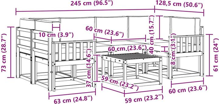 Produktbild vidaXL Outdoor-Sofa