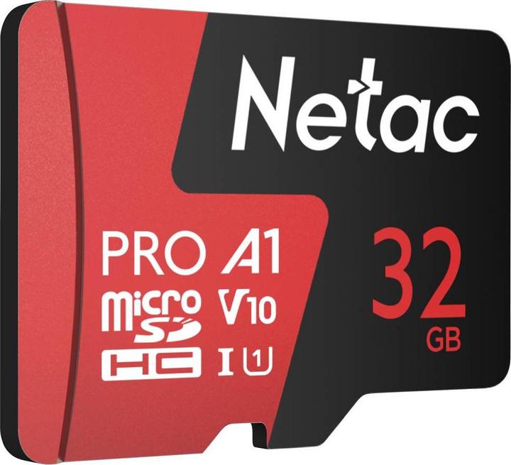Productafbeelding Netac P500 Extreme Pro MicroSDHC 32GB V10/A1/C10 tot 100MB/s, wi (32 GB, microSDHC, U1, UHS-I)