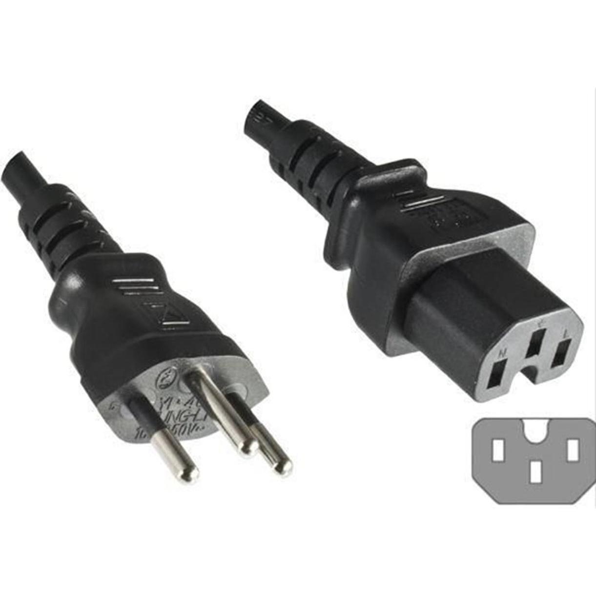 MicroConnect, Verlängerungskabel, Power Cord Swiss - C15 1.8m (1.80 m, C15)