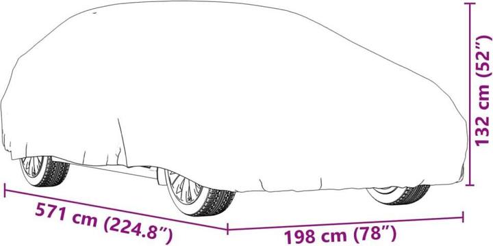 Actual product image vidaXL Car cover for saloon with buckle strap Full