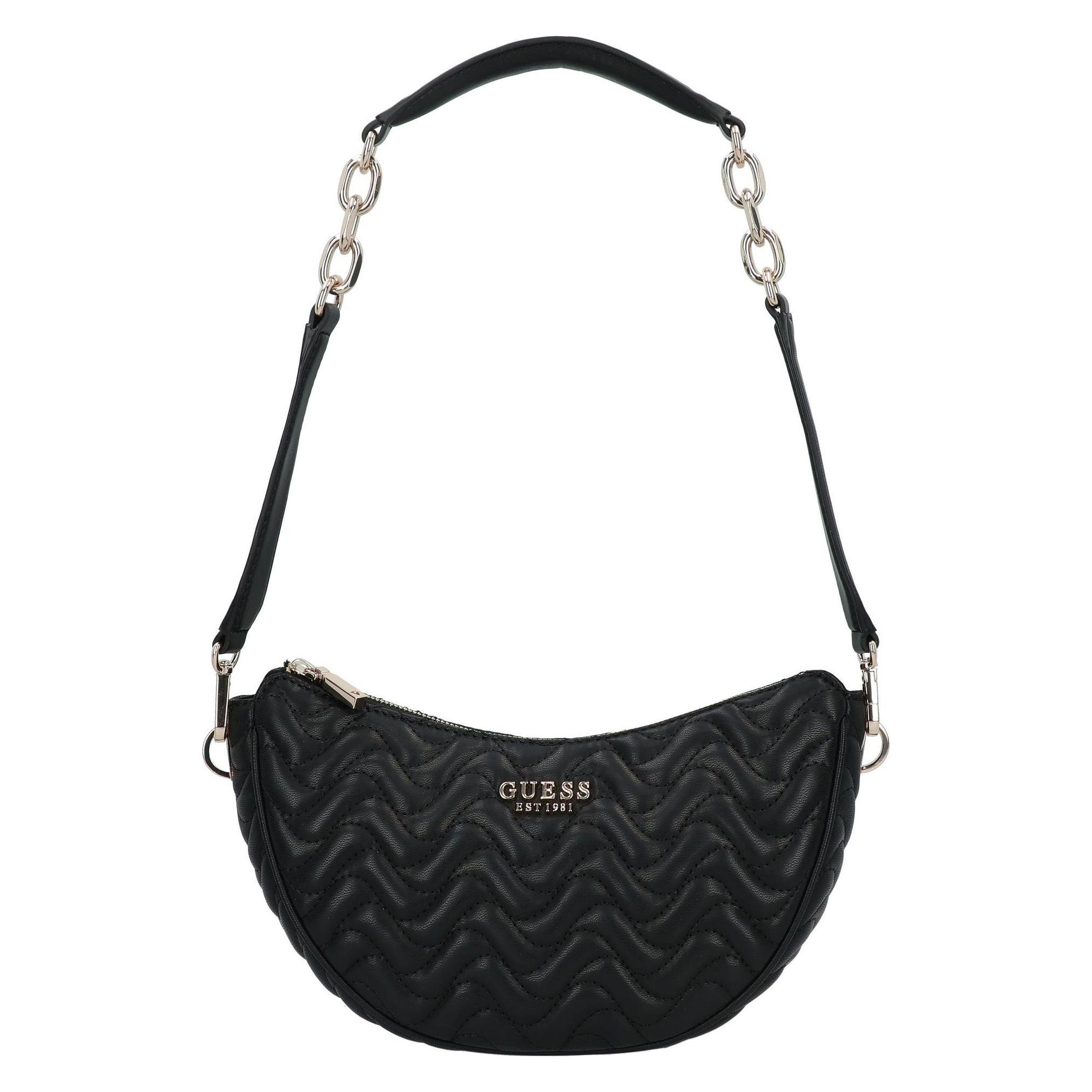 Guess, Damen, Handtasche, Melisandra Schultertasche 25 Cm, Schwarz