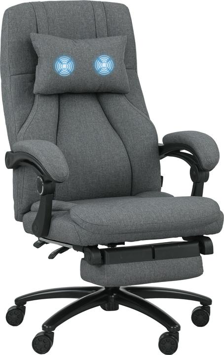 Produktbild Vinsetto Massage-Bürostuhl Polyester Dunkelgrau