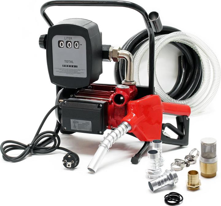 Produktbild Wiltec Heizöl- und Dieselpumpe 230V/600W 40l/min selbstansaugend Pumpe Pistole