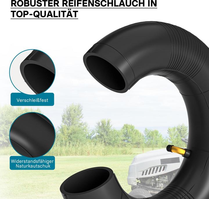 Actual product image Wiltec Inner tube for lawn mower tyre 11x4.00/4.10/3.50-5 with curved valve stem garden tractor (Lawn mower, Garden machinery spare parts)