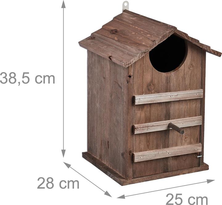 Actual product image Relaxdays Owl nesting box